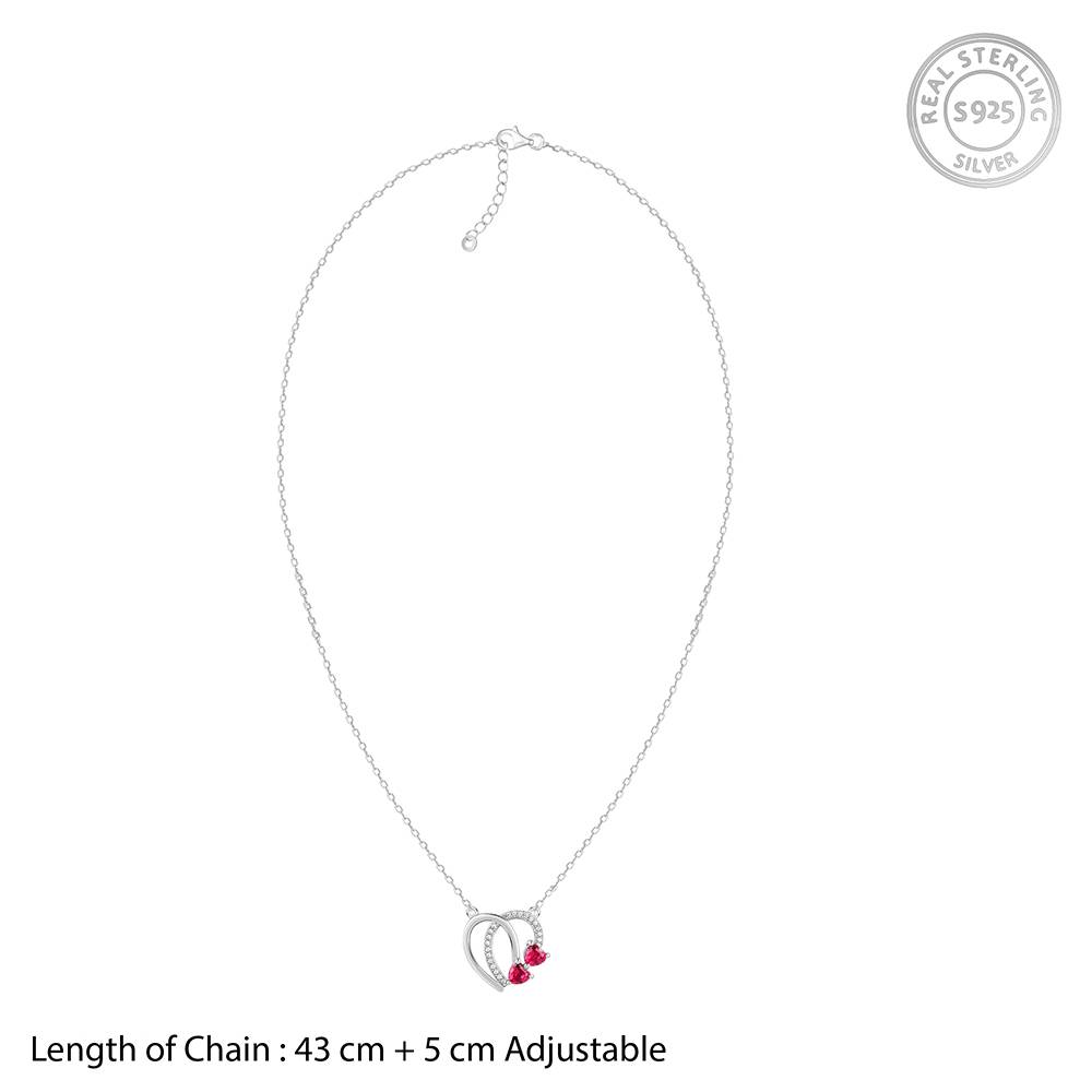 Giva 925 Silver Twin Hearts Pendant With Link Chain| Necklace To Gift Women & Girls | With Certificate Of Authentici : PD02782