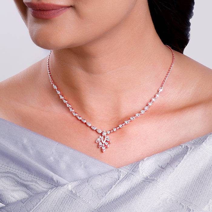 Giva 925 Silver Rose Gold Rachel Necklace : PD02785