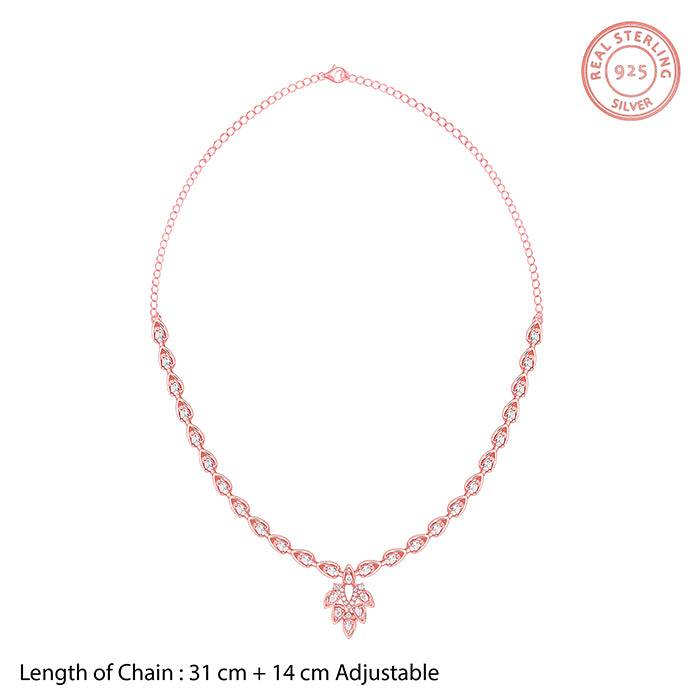 Giva 925 Silver Rose Gold Rachel Necklace : PD02785