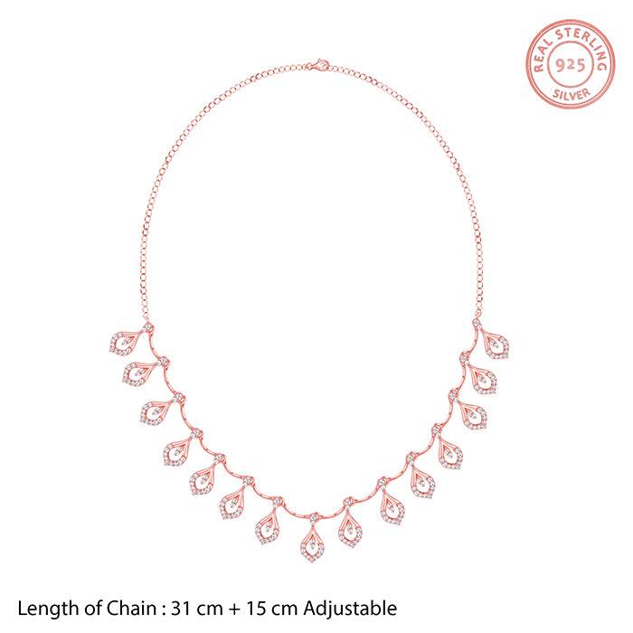 Giva 925 Silver Rose Gold Ingrid Necklace : PD02788