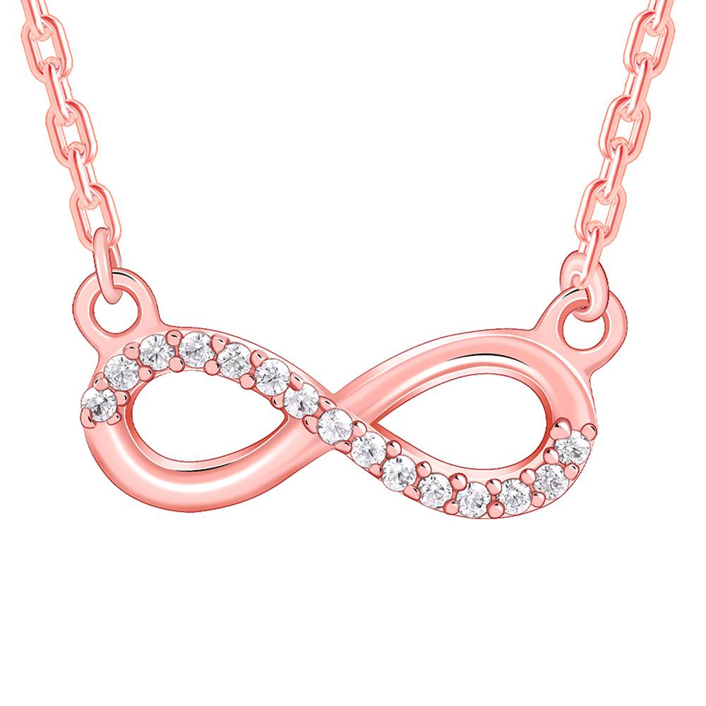 Giva 925 Silver Rose Gold Infinia Necklace : PD02793