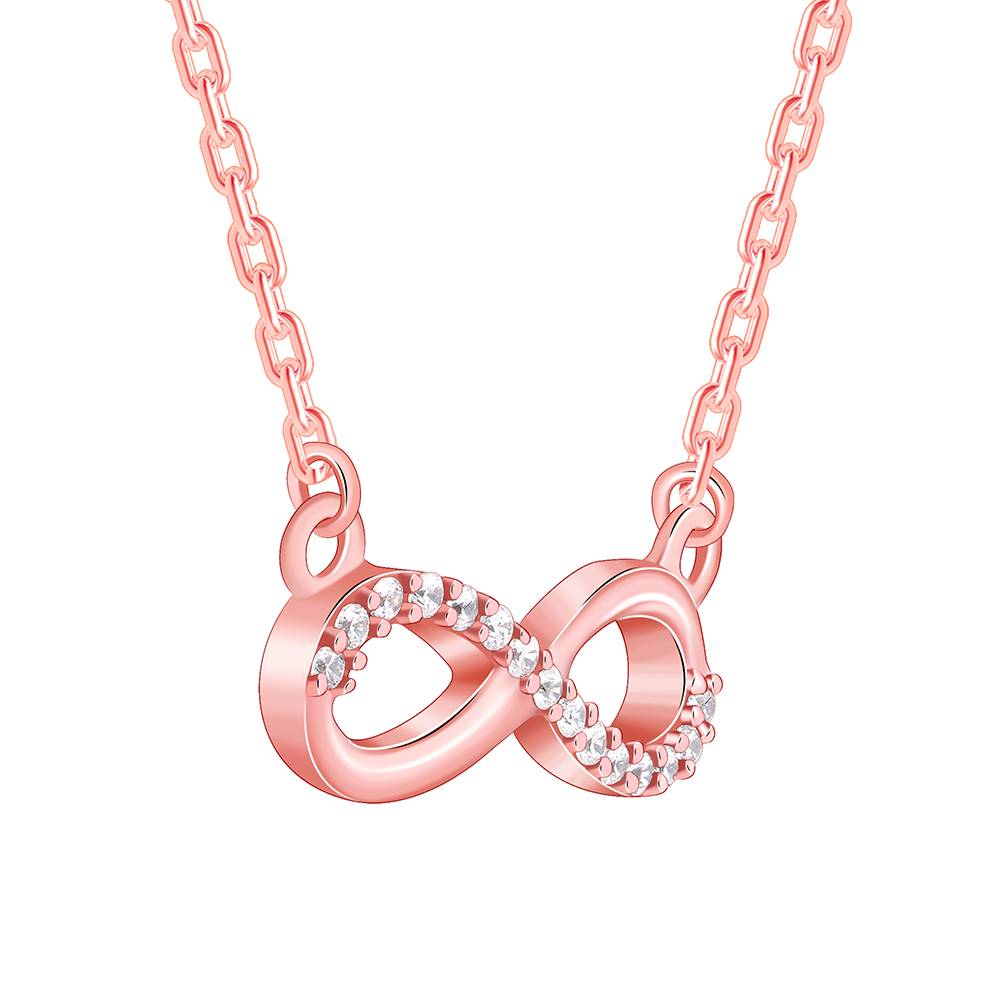 Giva 925 Silver Rose Gold Infinia Necklace : PD02793