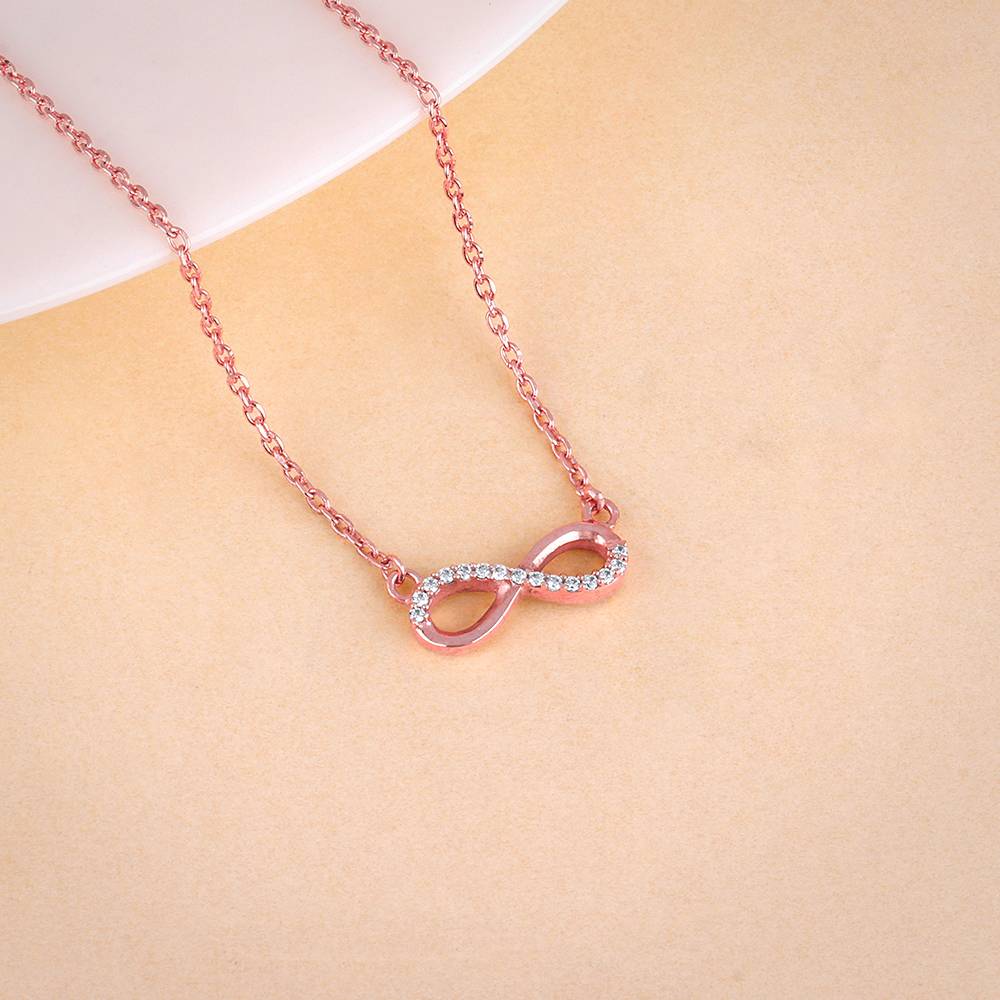Giva 925 Silver Rose Gold Infinia Necklace : PD02793