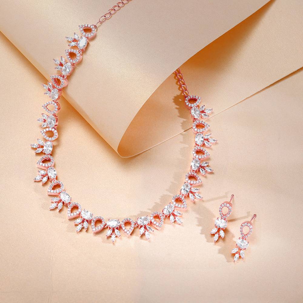 925 Silver Rose Gold Petalo Set : PD02800ER03071