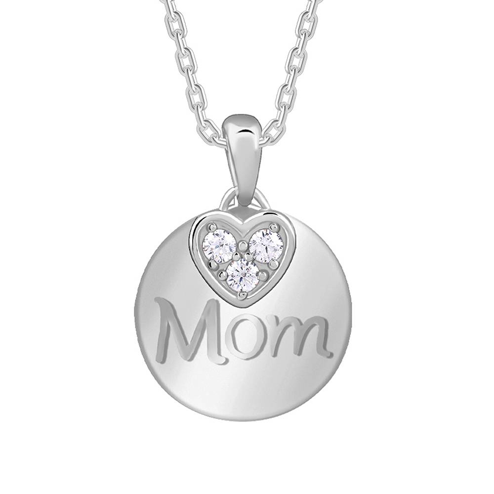 925 Silver Love For Mom Pendant With Link Chain : PD02813