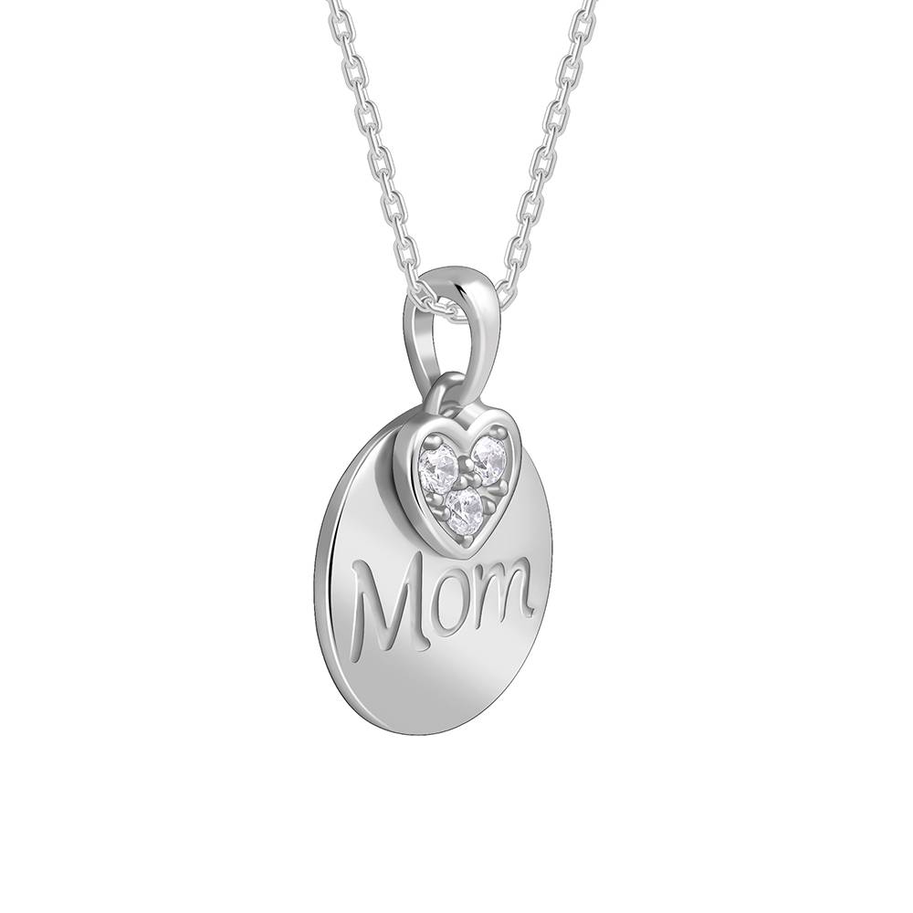 925 Silver Love For Mom Pendant With Link Chain : PD02813