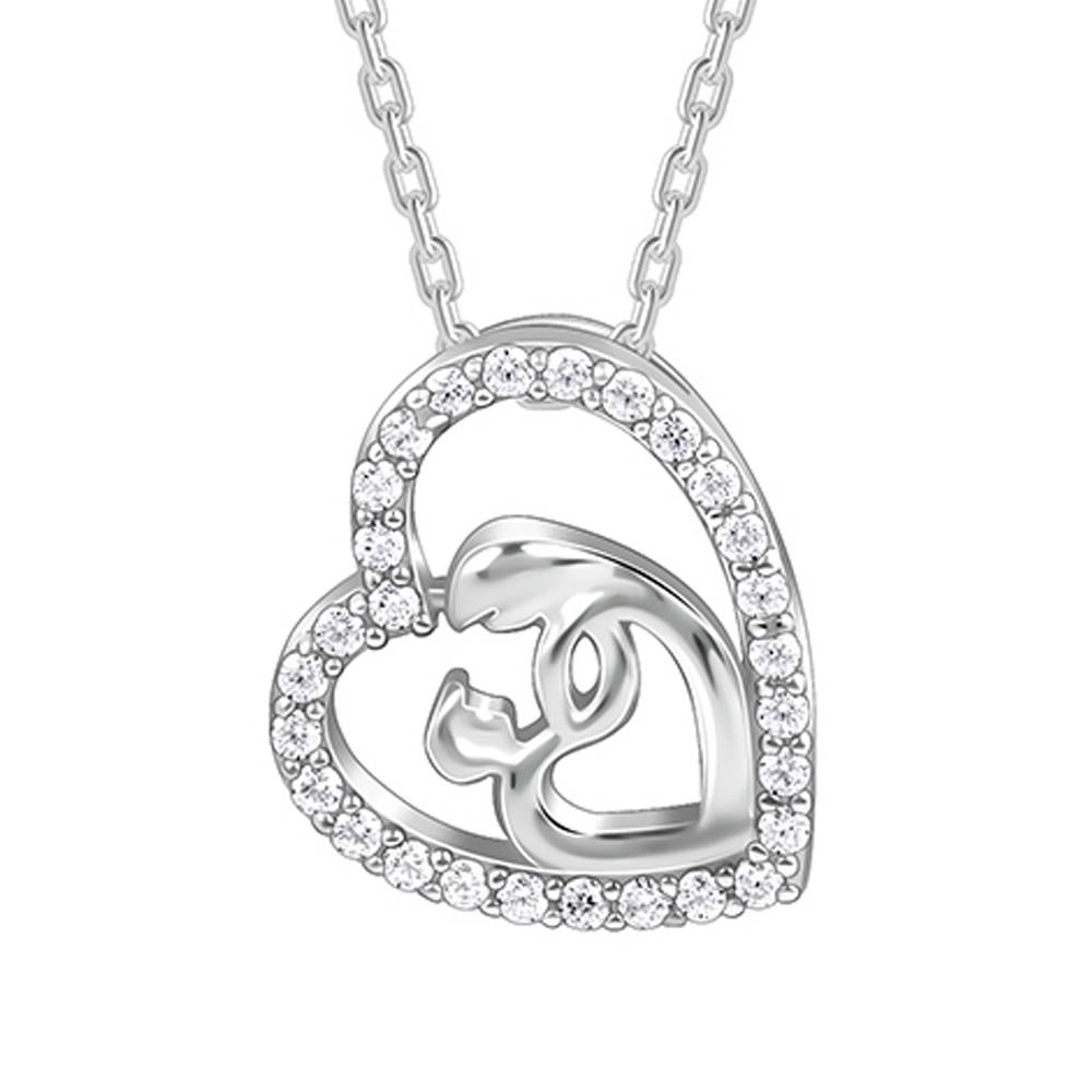 925 Silver Together Always Necklace : PD02814