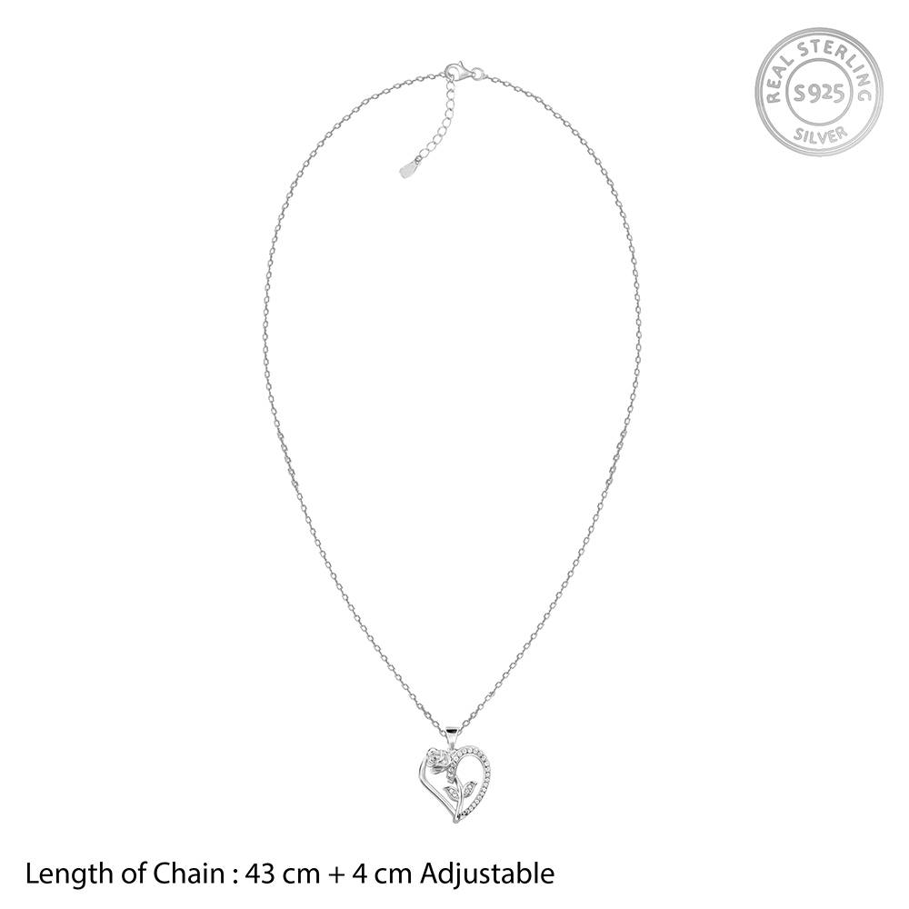 Giva 925 Silver Rooted In Love Pendant With Link Chain| Necklace To Gift Women & Girls | With Certificate Of Authent : PD02816
