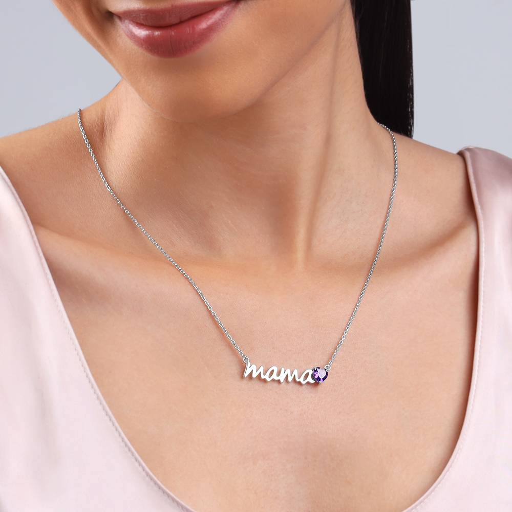 925 Silver Mama Love Necklace : PD02817