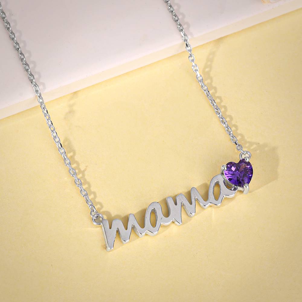 925 Silver Mama Love Necklace : PD02817