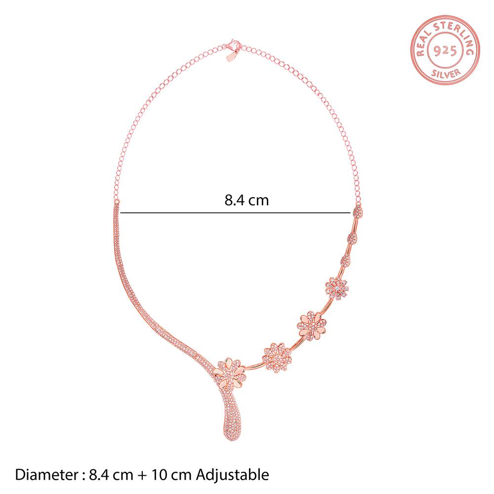 Giva 925 Silver Rose Gold Chloris Necklace : PD02819