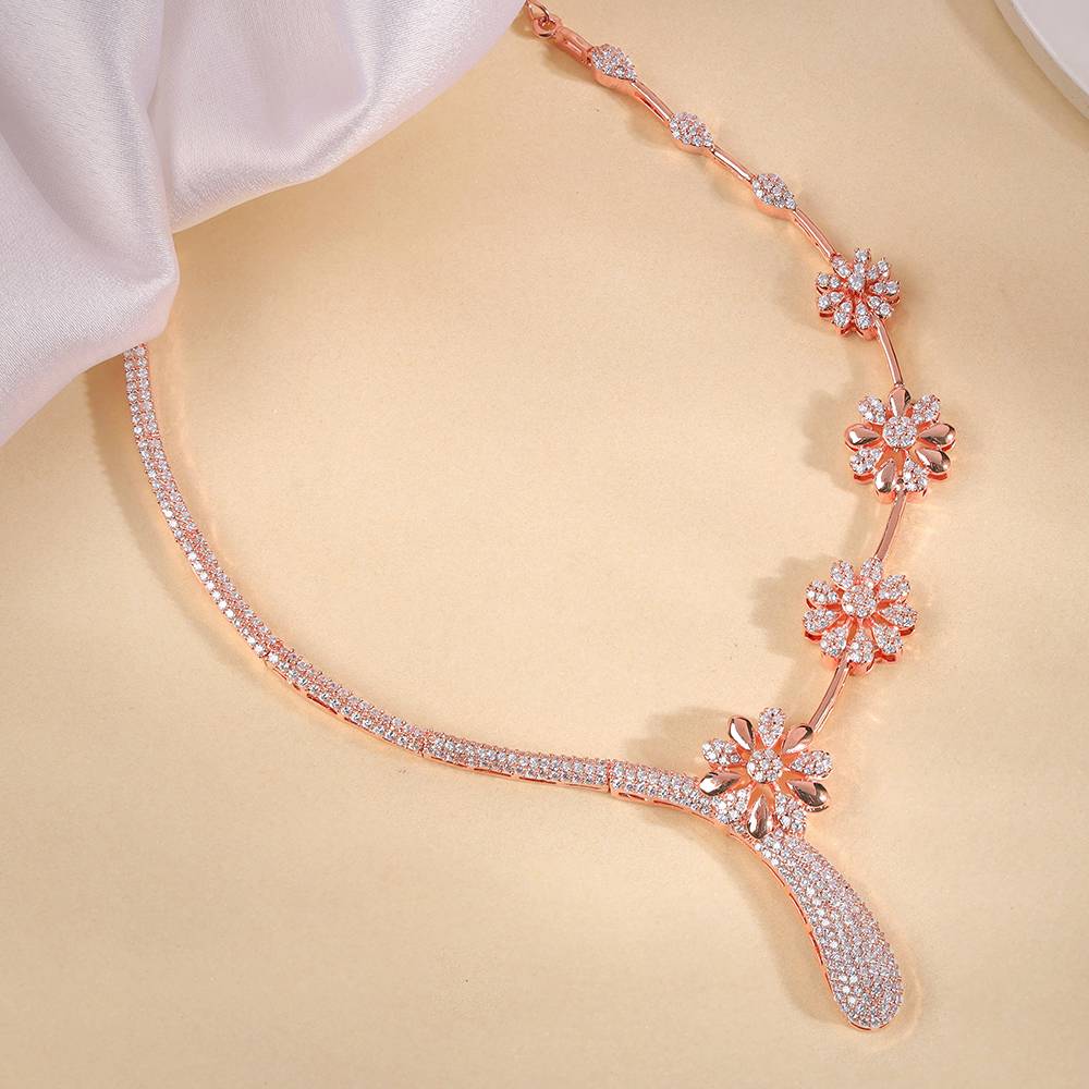 Giva 925 Silver Rose Gold Chloris Necklace : PD02819