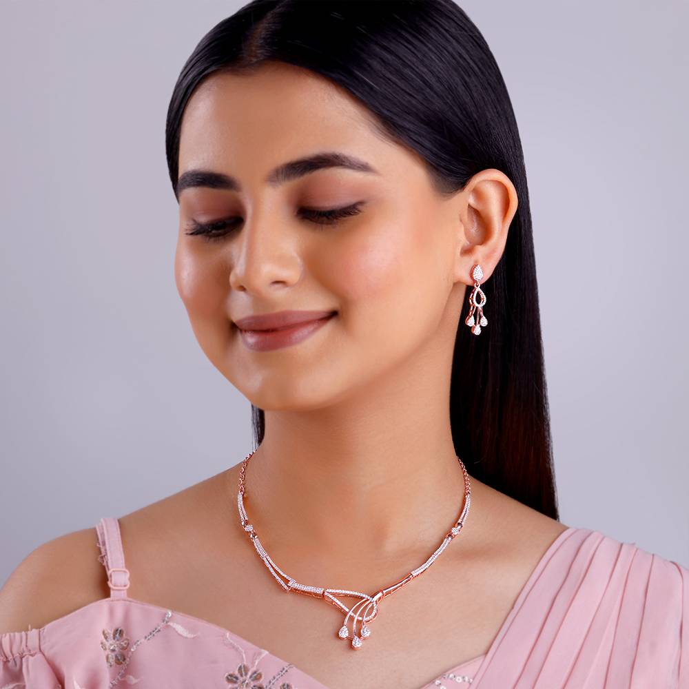 Giva 925 Silver Iva Rose Gold Elegant Elixir Set : PD02820ER03108