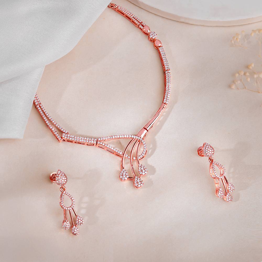 Giva 925 Silver Iva Rose Gold Elegant Elixir Set : PD02820ER03108