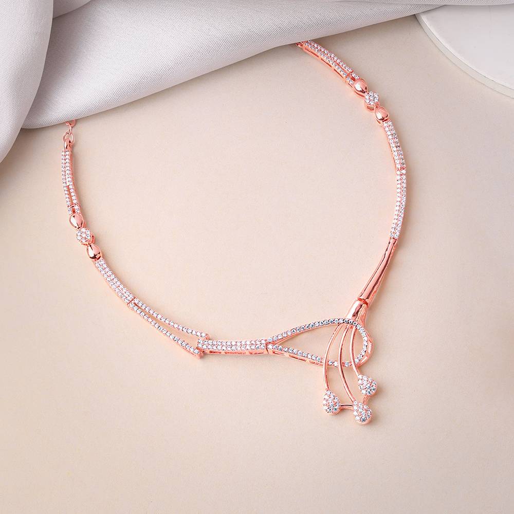 Giva 925 Rose Gold Elegant Elixir Necklace : PD02820