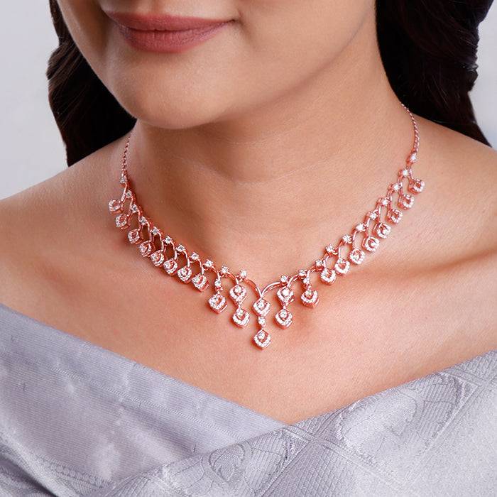 Giva 925 Silver Rose Gold Gloria Necklace Giva 925 Silver Rose