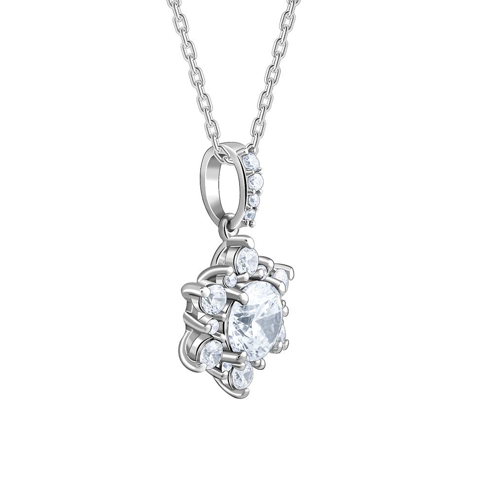 925 Silver Sunshine Pendant With Link Chain : PD02844