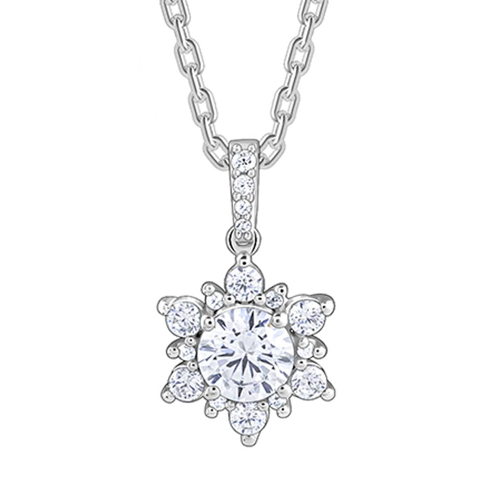 925 Silver Sunshine Pendant With Link Chain : PD02844