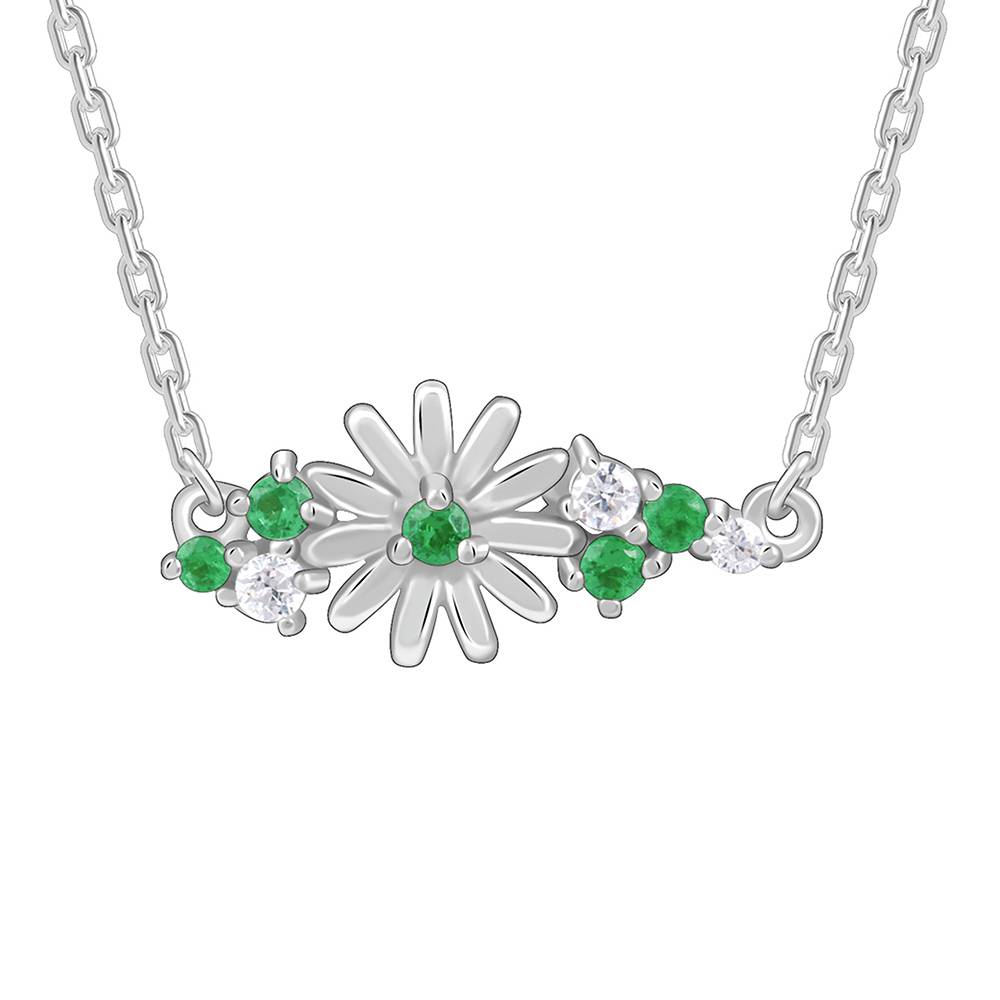 925 Silver Dreamy Flower Necklace : PD02846