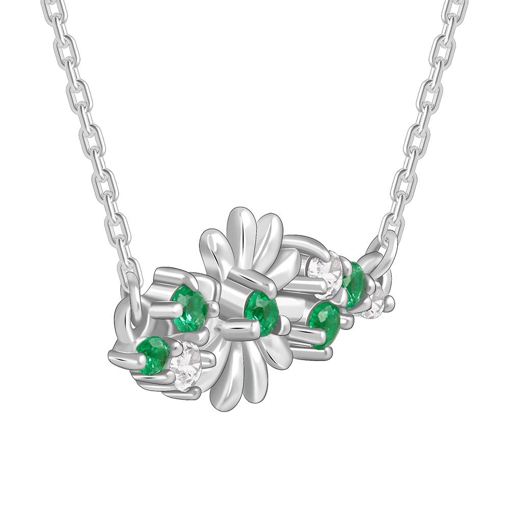 925 Silver Dreamy Flower Necklace : PD02846