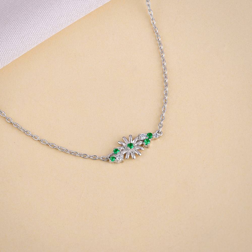 925 Silver Dreamy Flower Necklace : PD02846