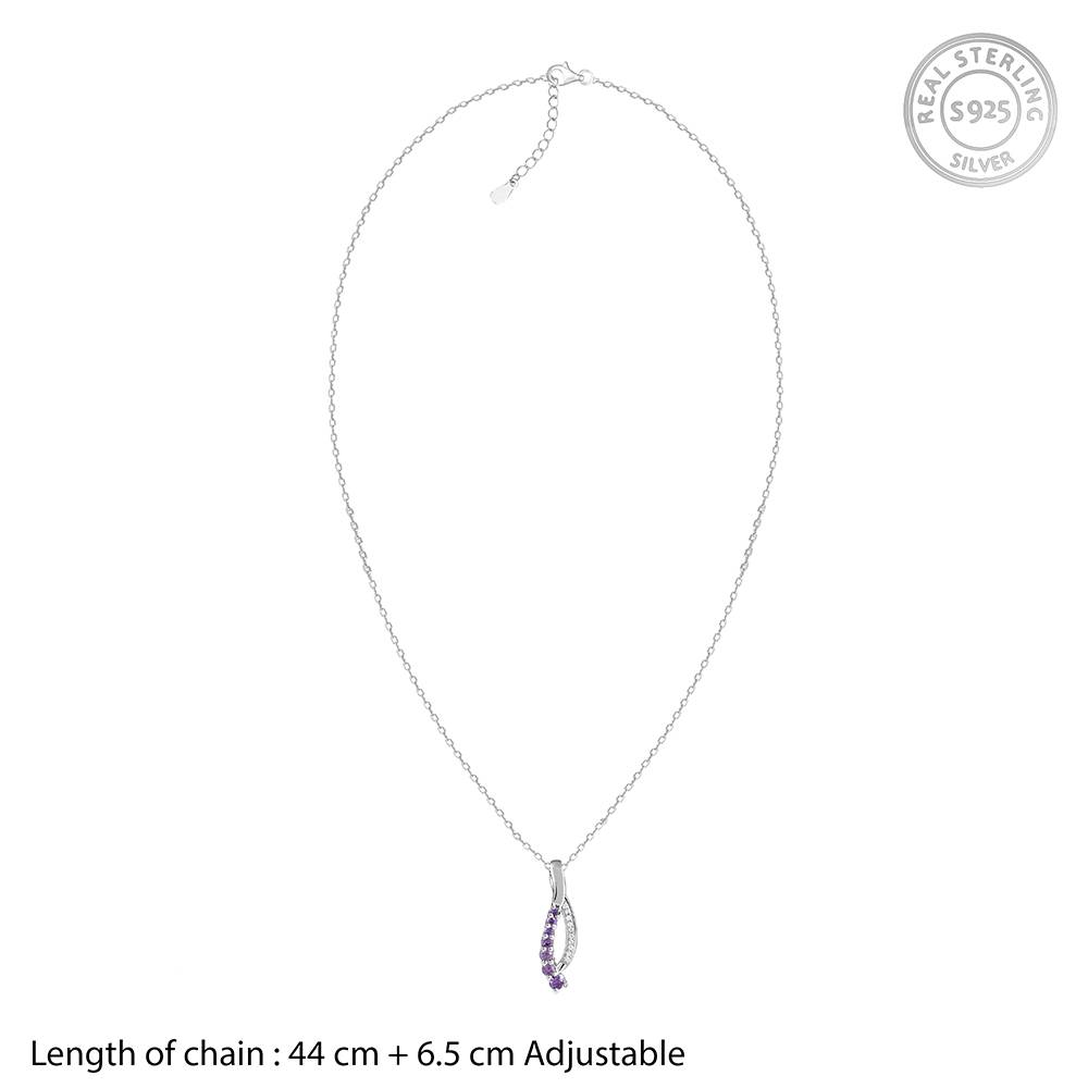 925 Silver Ethereal Flow Pendant With Link Chain : PD02889