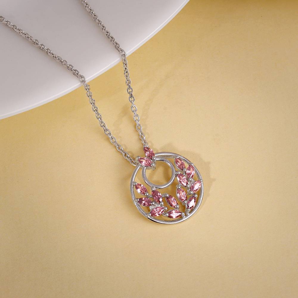925 Silver Pretty Leaf Pendant With Link Chain : PD02890