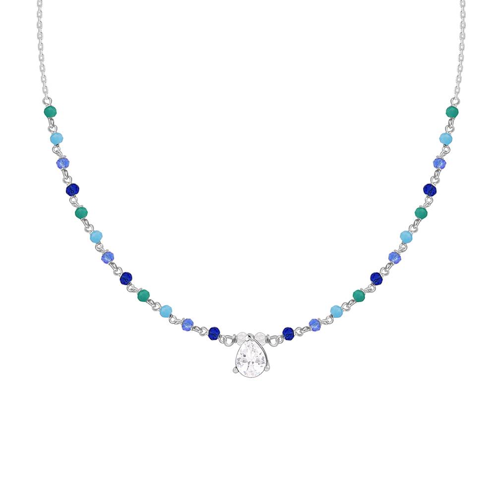 925 Silver Colourful Glint Necklace : PD02893