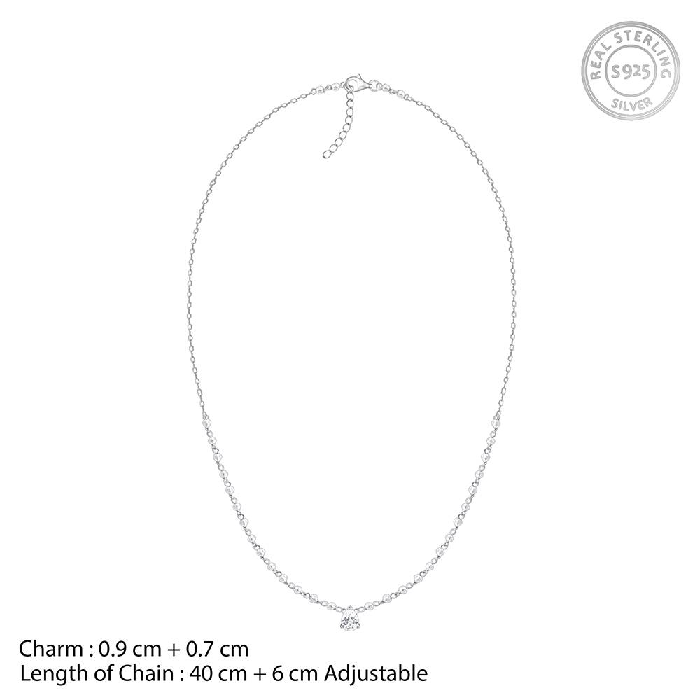 925 Silver Mystic Raindrop Necklace : PD02894