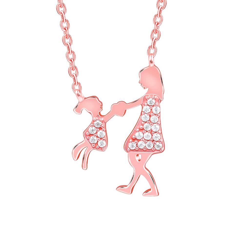 925 Silver Rose Gold Always Us Necklace : PD02896