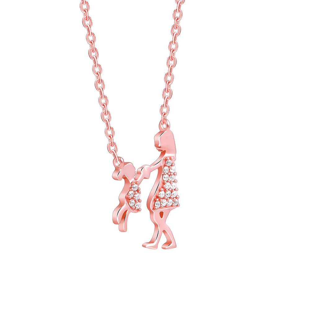 925 Silver Rose Gold Always Us Necklace : PD02896