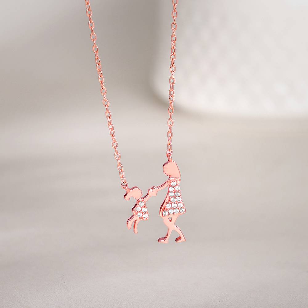 925 Silver Rose Gold Always Us Necklace : PD02896