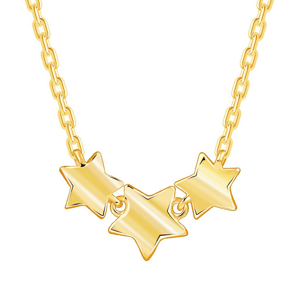 925 Silver Gold Stellar Glow Necklace : PD02898