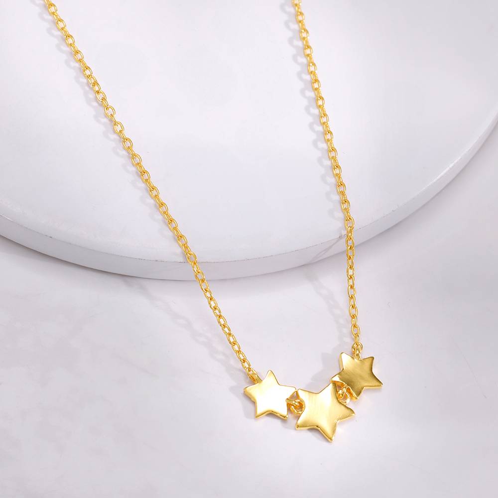 925 Silver Gold Stellar Glow Necklace : PD02898
