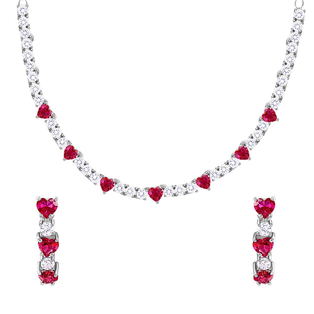 925 Silver Crimson Crush Set : PD02901ER03161