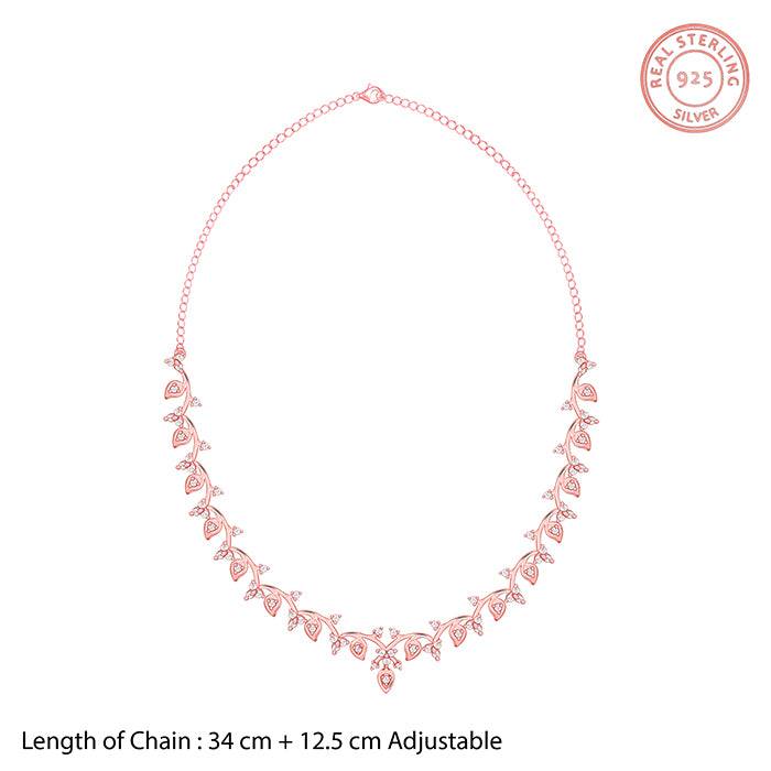 Giva 925 Silver Rose Gold Emily Necklace : PD02905