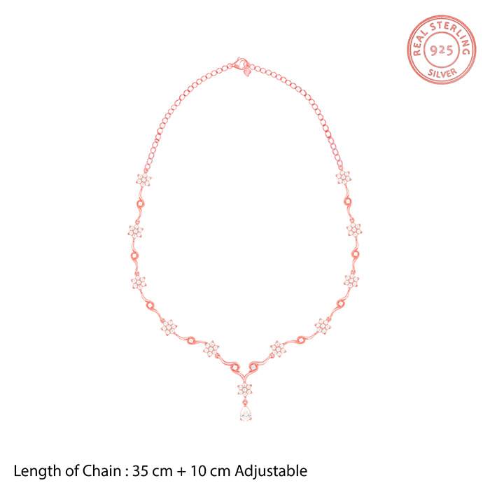 Giva 925 Silver Rose Gold Hilary Necklace : PD02915