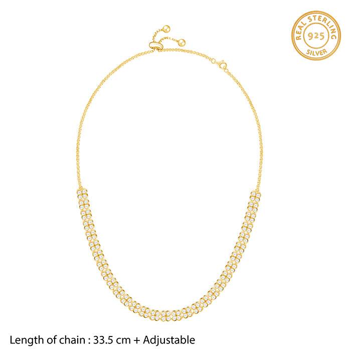 Giva 925 Silver Golden Emma Necklace : PD02918