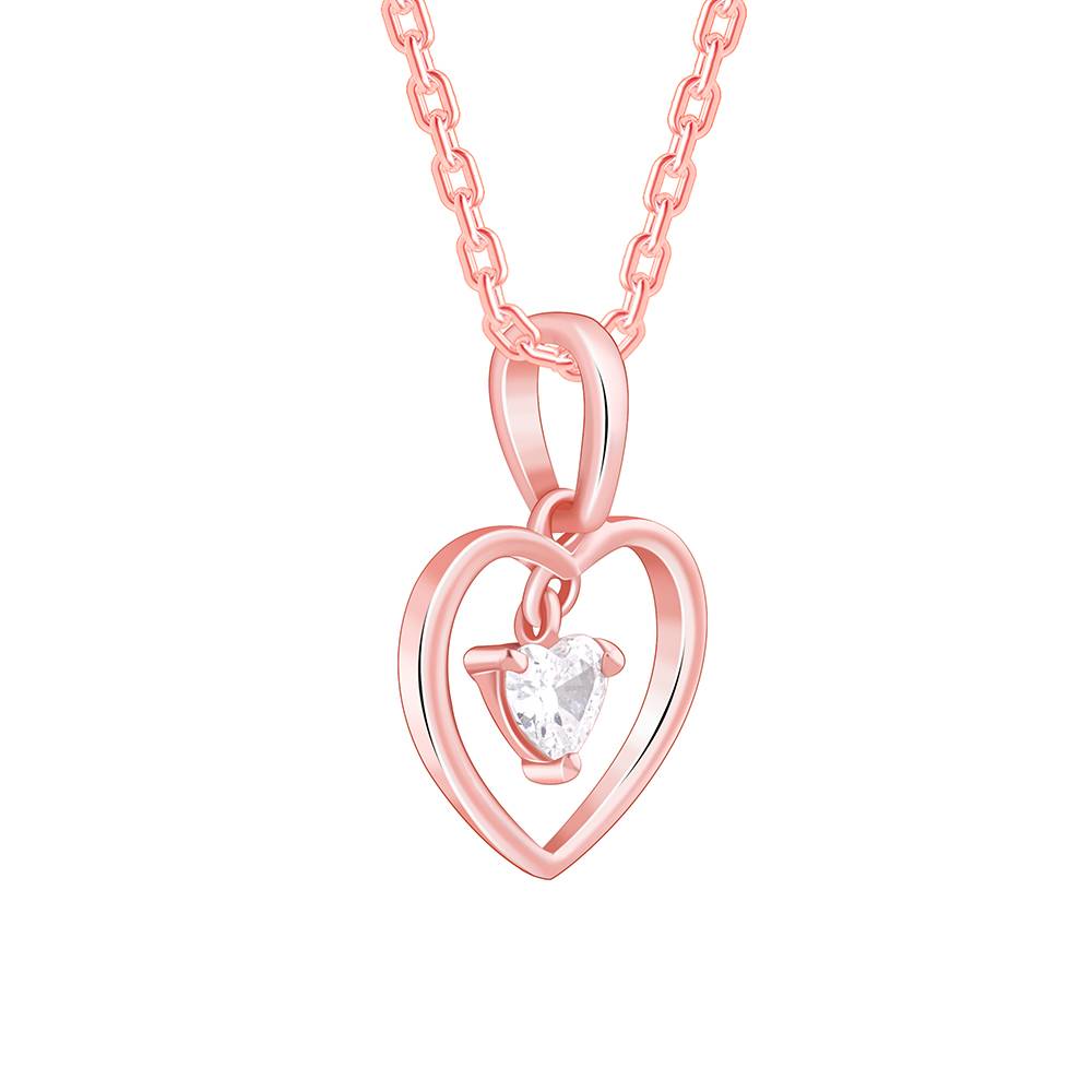 Giva 925 Silver Rose Gold Your Lover Pendant With Link Chain : PD02935