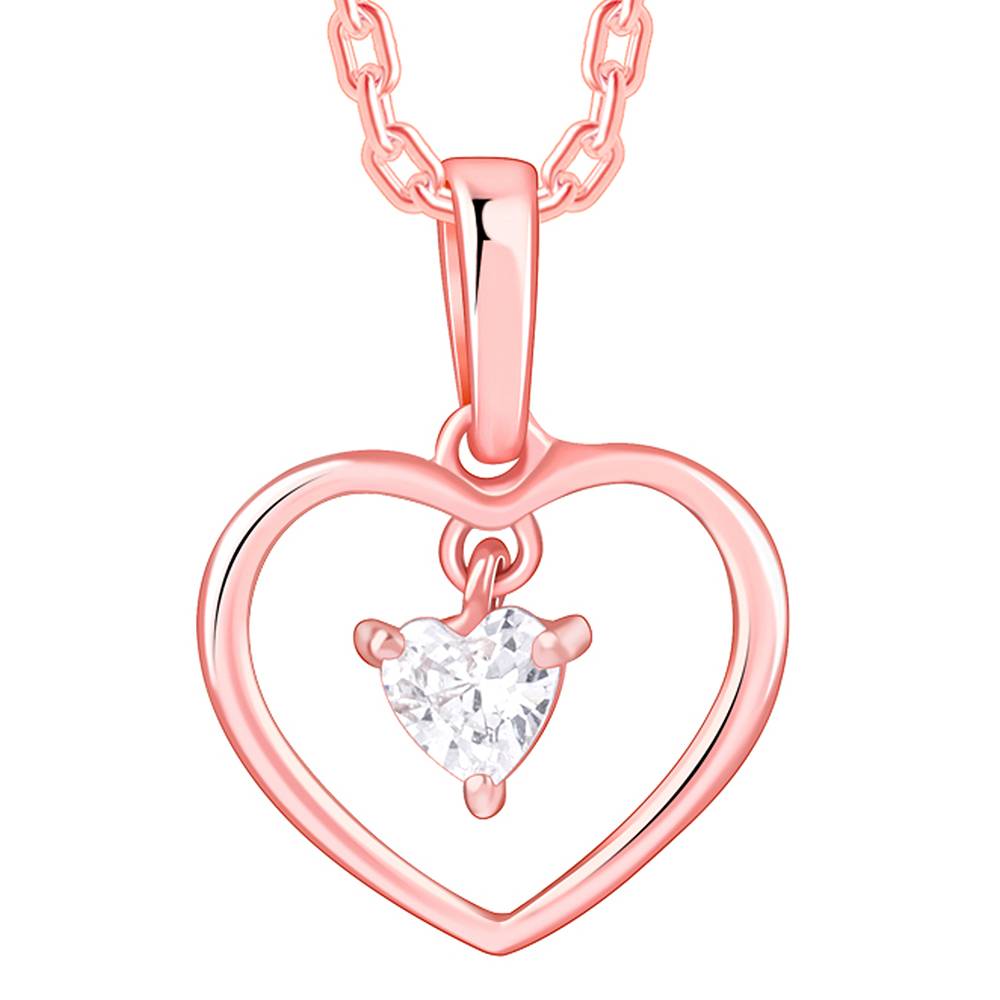 Giva 925 Silver Rose Gold Your Lover Pendant With Link Chain : PD02935