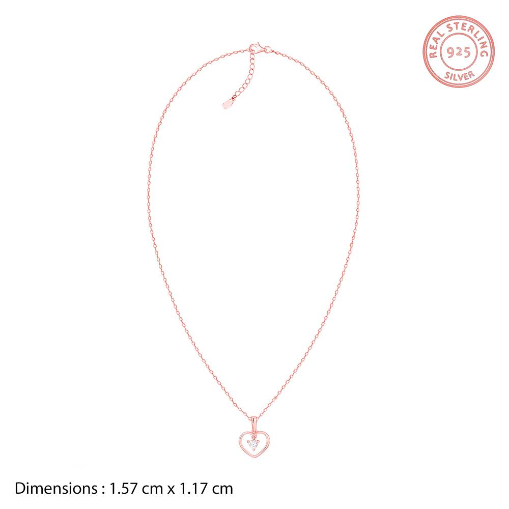 Giva 925 Silver Rose Gold Your Lover Pendant With Link Chain : PD02935