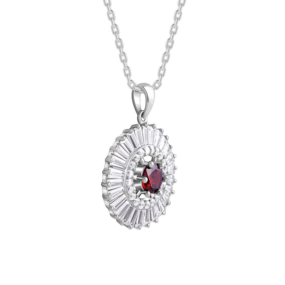 925 Silver Fleur Pendant With Link Chain : PD02940
