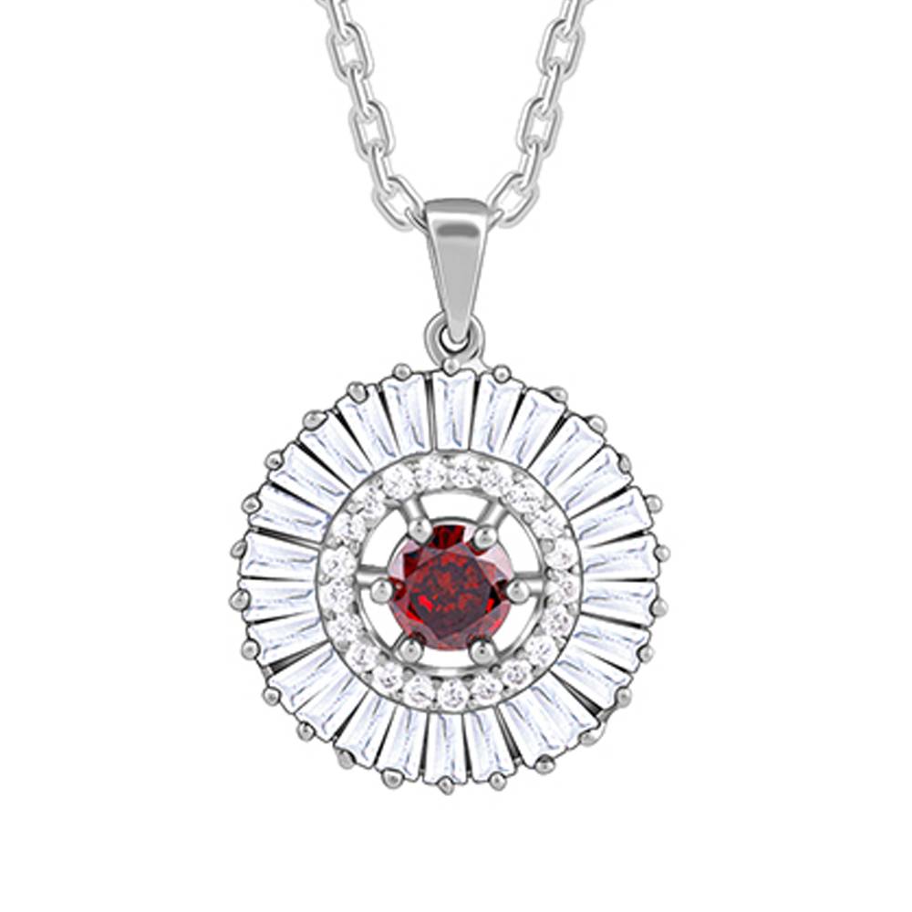 925 Silver Fleur Pendant With Link Chain : PD02940