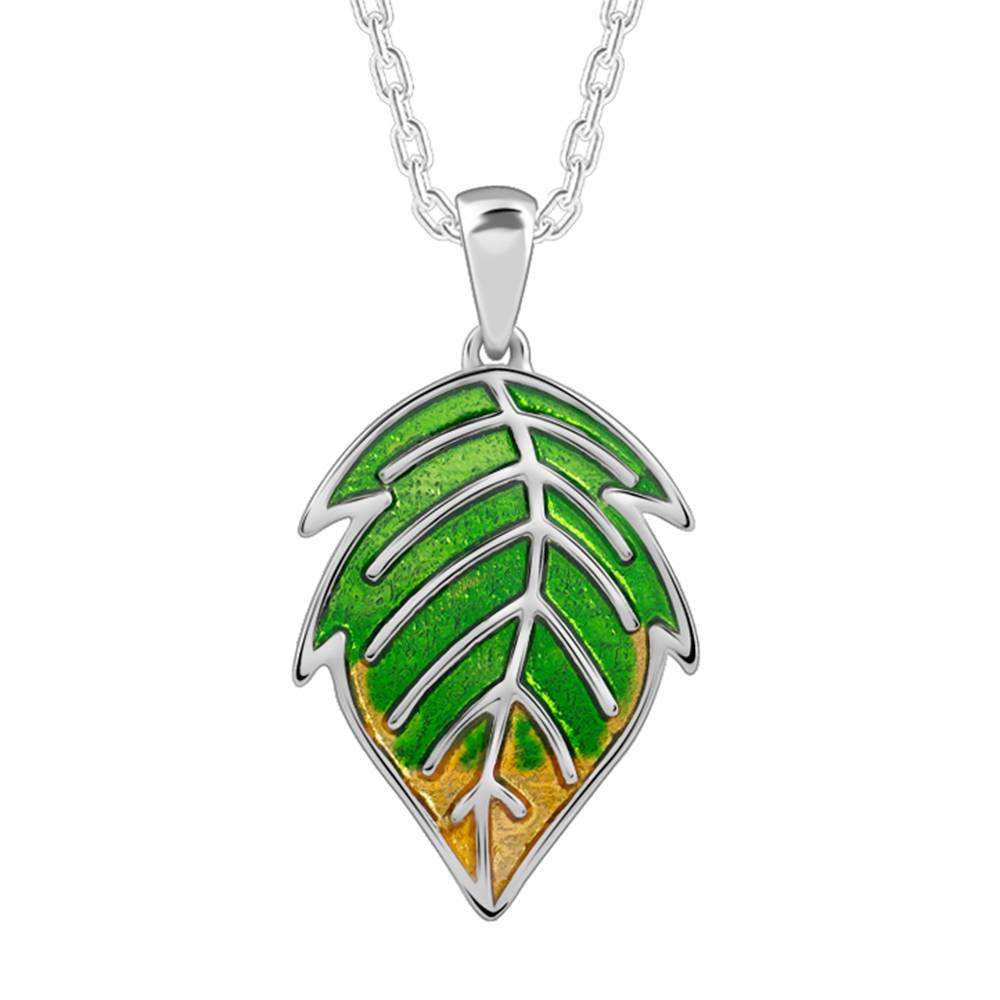 925 Silver Heavenly Leaf Pendant With Link Chain : PD02941