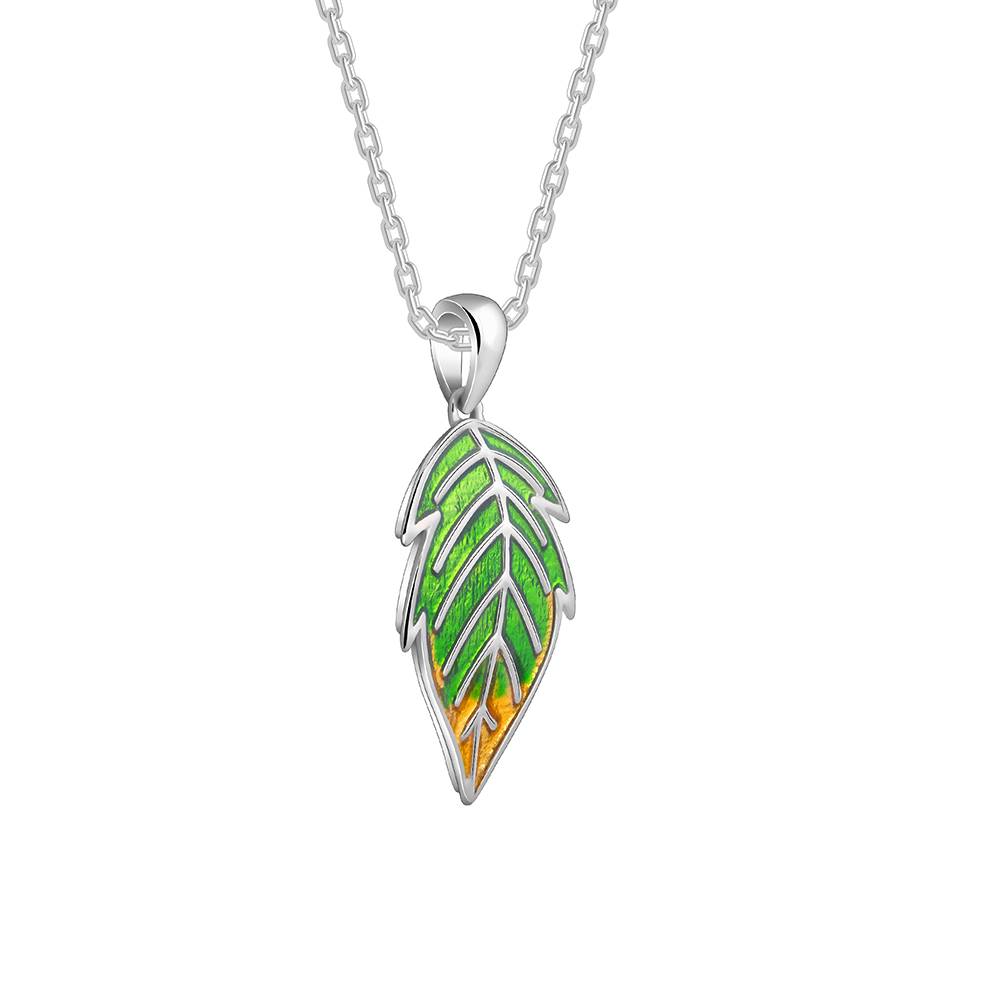 925 Silver Heavenly Leaf Pendant With Link Chain : PD02941