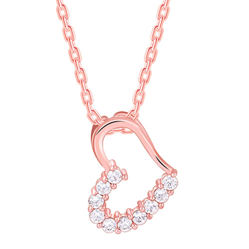 Giva 925 Silver Rose Gold Loved You Pendant With Link Chain : PD02942