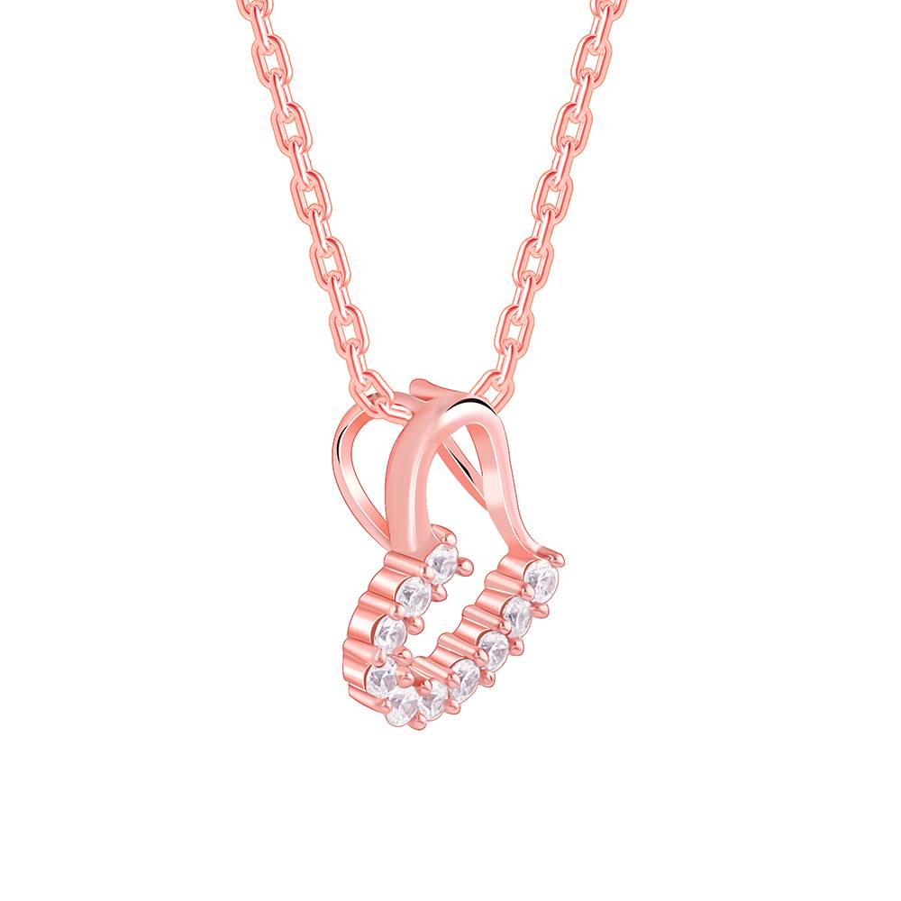 Giva 925 Silver Rose Gold Loved You Pendant With Link Chain : PD02942