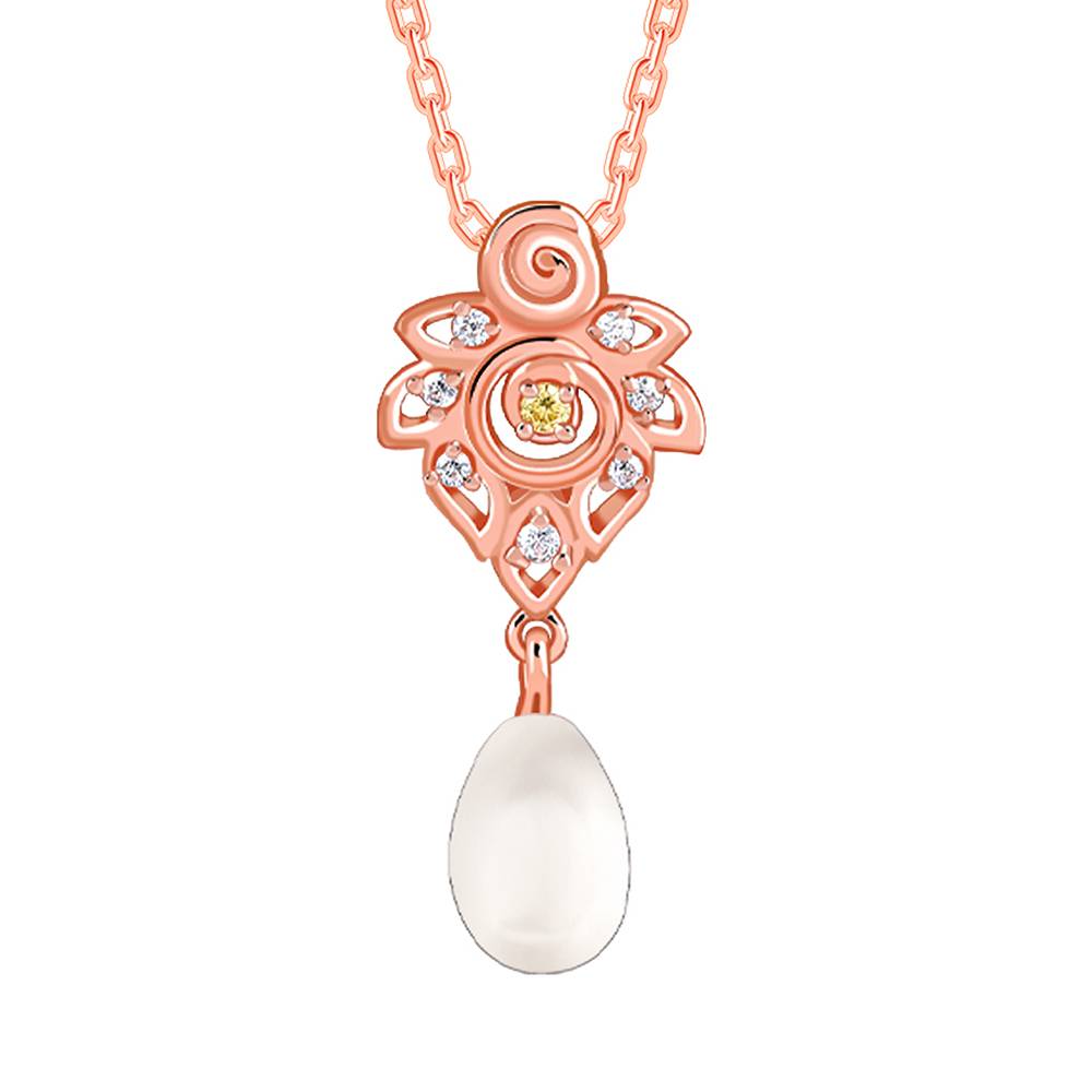 925 Silver Rose Gold Athena Necklace : PD02967