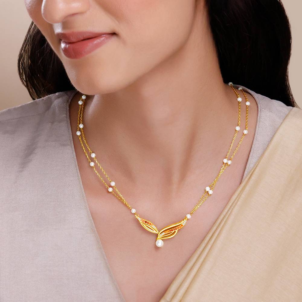 Golden Mahadevi Necklace| Pendant To Gift Women & Girls : PD02975