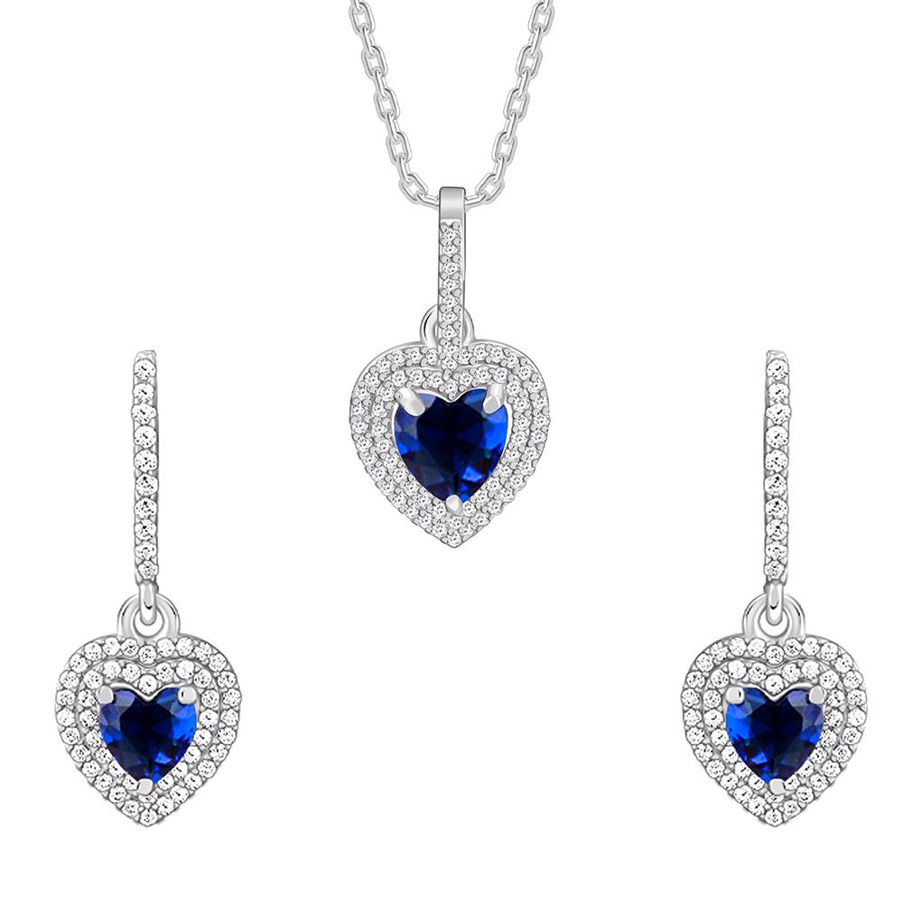 Giva 925 Silver Royal Heart Set : PD02982ER03211